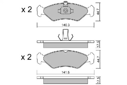 Комплект тормозных колодок (AISIN: BPFO-1011)